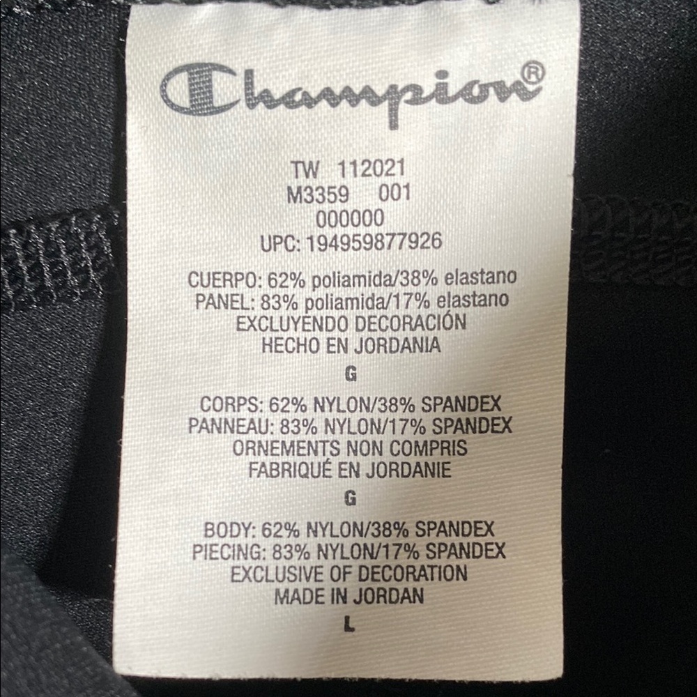 Champion Black High-Rise Performance Leggings Women’s Size Large - Picture 3 of 8